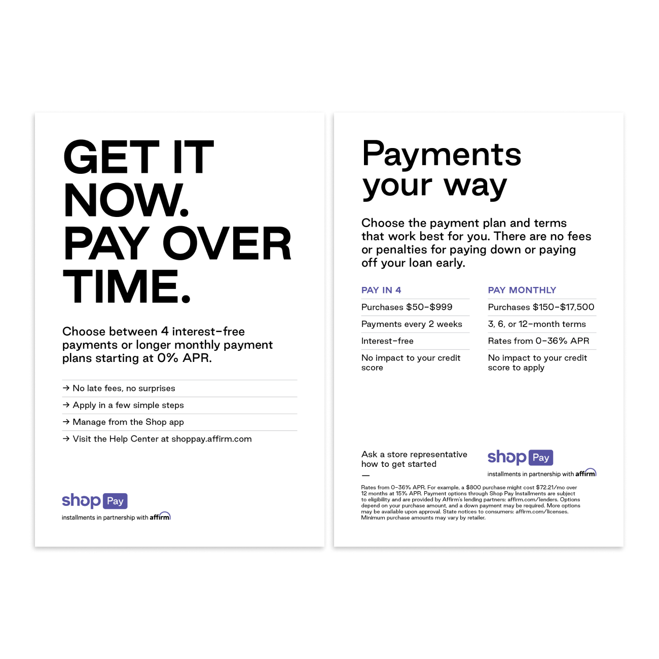 Shop Pay Installments marketing kit