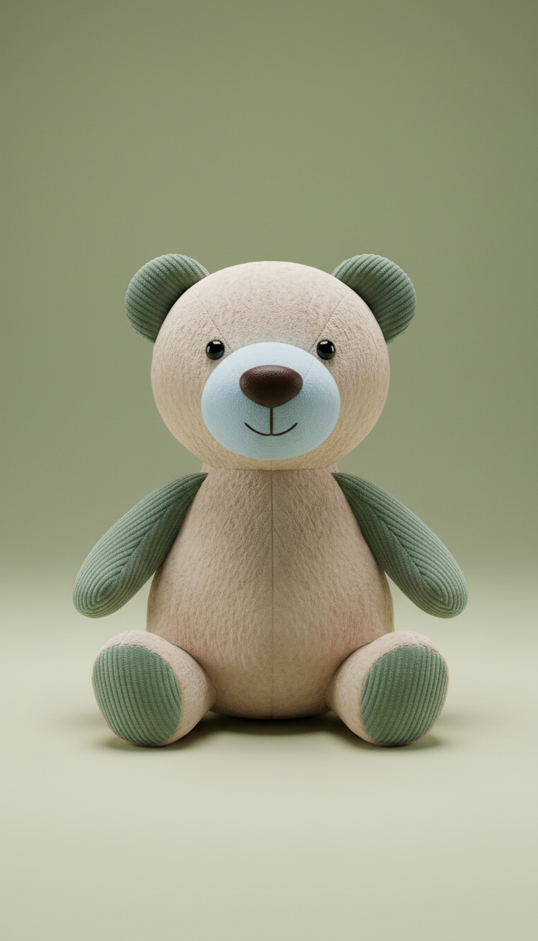 Plush Bear In Organic Cotton