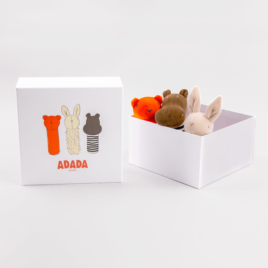 RATTLE BOX OF 3